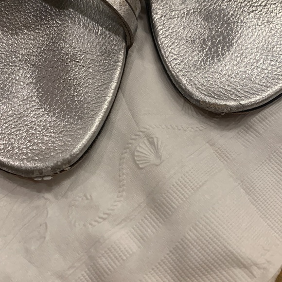 Belle by Sigerson Morrison Womens Leatger Silver Heels in Size 9.5B - Picture 7 of 7